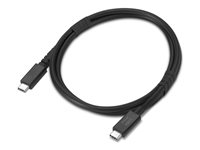 Lenovo - USB-kabel - USB-C (hane) till USB-C (hane) - USB4 - 48 V - 5 A - 1 m - USB-strömförsörjning (240W), upp till 40 Gbps dataöverföringshastighet, 8K60Hz stöd - svart 4X91U94413