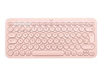 Logitech K380 Multi-Device Bluetooth Keyboard - Tangentbord - trådlös - Bluetooth 3.0 - nordiskt (danska/finska/norska/svenska) - rosa 920-010402