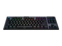 Logitech G915 TKL Tenkeyless LIGHTSPEED Wireless RGB Mechanical Gaming Keyboard - Tangentbord - bakgrundsbelyst - USB, Bluetooth, 2.4 GHz - Nordisk - tangentbrytare: GL Linear - kol 920-009517