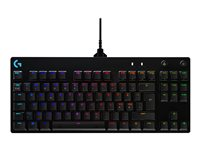 Logitech G Pro Mechanical Gaming Keyboard - Tangentbord - bakgrundsbelyst - USB - hela norden - tangentbrytare: GX Blue Clicky - svart 920-009391