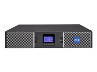 Eaton 9PX 3000i RT2U - UPS (rackmonterbar/extern) - AC 200/208/220/230/240 V - 3000 Watt - 3000 VA - 1-fas - RS-232, USB - utgångskontakter: 10 - PFC - 2U - 19" - svart/silver 9PX3000IRT2U-L