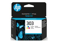HP 303 - 4 ml - färg (cyan, magenta, gul) - original - bläckpatron - för ENVY Photo 7134; Pavilion 7230p, 7930, 7931, 7934 T6N01AE#LS3