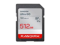 SanDisk Ultra GO - Flash-minneskort - 512 GB - Video Class V10 / UHS-I U1 - SDXC UHS-I SDSDUGN-512G-GN6IN