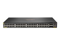 HPE Aruba 6200F 48G Class4 PoE 4SFP+ 370W Switch - Switch - max. staplingsavstånd 10 kms - L3 - Administrerad - 48 x 10/100/1000 (PoE+) + 4 x 1 gigabit/10 gigabit SFP+ (upplänk) - framsidan och sida till baksidan - rackmonterbar - PoE+ (370 W) - BTO JL727B#ABB