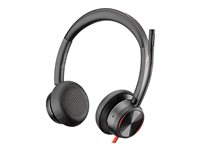 Poly Blackwire 8225 - Blackwire 8200 series - headset - på örat - kabelansluten - aktiv brusradering - USB-C - svart - Zoomcertifierad 772K4AA