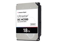 WD Ultrastar DC HC550 WUH721818ALE6L1 - Hårddisk - krypterat - 18 TB - inbyggd - 3.5" - SATA 6Gb/s - 7200 rpm - buffert: 512 MB - Self-Encrypting Drive (SED), TCG Enterprise 0F38458