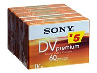 Sony DV-Premium - Mini-DV - 5 x 60min 5DVM60PR4