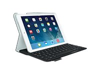 Logitech Ultrathin - Tangentbord och foliefodral - Bluetooth - Nordisk - kolsvart 920-006178