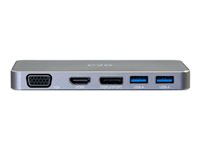 C2G - Dockningsstation - USB-C - VGA, HDMI, DP 84439