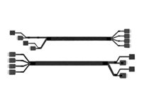 Intel OCuLink Cable Kit - SATA/SAS-kabel - 4i MiniLink SAS (SFF-8611) (hane) rak till 4i MiniLink SAS (SFF-8611) (hane) högervinklad - 72.5 cm (paket om 2) A2U8PSWCXCXK1