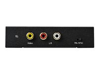 StarTech.com HDMI to RCA Converter Box with Audio - Composite Video Adapter - NTSC/PAL - 1080p (HD2VID2) - Videokonverterare - HDMI - kompositvideo - svart HD2VID2