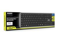 PORT Connect OFFICE PRO - Tangentbord - uppladdningsbar - trådlös - Bluetooth - QWERTY - internationell engelska 900903RQWI