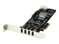 StarTech.com PCI Express (PCIe) SuperSpeed USB 3.0-kortadapter med 4 portar och 2 dedicerade kanaler på 5 Gbps – UASP – SATA/LP4-ström - USB-adapter - PCIe x4 - USB 3.0 x 4 - för P/N: BNDTB10GI, BNDTB210GSFP, BNDTB310GNDP, BNDTB410GSFP, BNDTB4M2E1, BNDTBUSB3142 PEXUSB3S42V