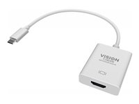 Vision TC-USBCHDMI - Extern videoadapter - USB-C 3.1 - HDMI - vit - detaljhandel TC-USBCHDMI