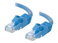 C2G Cat6 Booted Unshielded (UTP) Crossover Patch Cable - Övergångskabel - RJ-45 (hane) till RJ-45 (hane) - 3 m - UTP - CAT 6 - formpressad, hakfri, tvinnad - blå 83526