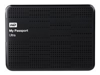 WD My Passport Ultra WDBZFP0010BBK - Hårddisk - krypterat - 1 TB - extern (portabel) - USB 3.0 - svart WDBZFP0010BBK-EESN