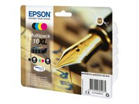 Epson 16XL Multipack - 4-pack - XL - svart, gul, cyan, magenta - original - blister - bläckpatron - för WorkForce WF-2010, 2510, 2520, 2530, 2540, 2630, 2650, 2660, 2750, 2760 C13T16364012