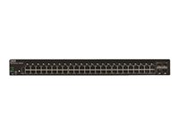 Lenovo System Networking RackSwitch G8052 - Switch - L3 - Administrerad - 4 x 10 Gigabit SFP+ + 48 x 10/100/1000 - främre till bakre luftflöde - rackmonterbar 730952F