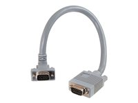 C2G Premium SXGA 90° Down Angled - VGA-kabel - HD-15 (VGA) (hane) till HD-15 (VGA) (hane) - 50 cm - 90° kontakt 81062