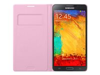 Samsung Flip Wallet EF-WN900B - Vikbart fodral för mobiltelefon - rosaskimrande - för Galaxy Note 3 EF-WN900BIEGWW