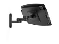 Compulocks iPad 10.2" Space Enclosure Swing Wall Mount - Hölje - Antistöld - för surfplatta - låsbar - höggradig aluminium - svart - skärmstorlek: 10.2" - väggmonterbar, monterbar på ytor, bänkskiva - för Apple 10.2-inch iPad (7:e generation, 8:e generation, 9:e generation) 827B102IPDSB