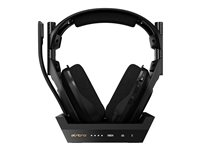 ASTRO A50 + Base Station - For PS4 - headset - fullstorlek - 2,4 GHz - trådlös - grå, svart - med ASTRO Trådlös XB1 5 GHz Basstationsändare/Laddningställe - för Sony PlayStation 4, Sony PlayStation 4 Pro, Sony PlayStation 4 Slim 939-001676