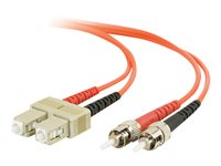 C2G - Patch-kabel - ST-läge (multi-mode) (hane) till SC-läge (multi-mode) (hane) - 20 m - fiberoptisk - 62,5/125 mikron - formpressad 85043