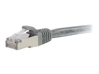 C2G Cat6a Booted Shielded (STP) Network Patch Cable - Patch-kabel - RJ-45 (hane) till RJ-45 (hane) - 30 m - STP - CAT 6a - formpressad, hakfri, tvinnad - grå 89925