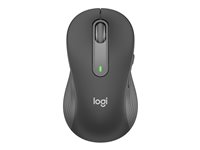 Logitech Signature M650 L LEFT - Mus - stor storlek - vänsterhänt - optisk - 5 knappar - trådlös - Bluetooth, 2.4 GHz - Logitech Logi Bolt USB-mottagare - grafit 910-006239