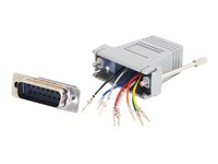 C2G Modular Adapter - Seriell adapter - RJ-45 (hona) till DB-15 (hane) - grå 81536