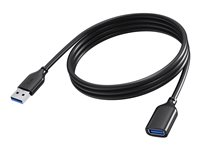 Vision - USB-förlängningskabel - USB typ A (hona) till USB typ A (hane) - USB 3.0 - 2 m - svart TC 2MUSB3.0EXT/BL