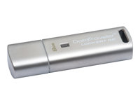 Kingston DataTraveler Locker+ G2 - USB flash-enhet - krypterat - 8 GB - USB 2.0 DTLPG2/8GB