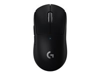 Logitech PRO X SUPERLIGHT Wireless Gaming Mouse - Mus - optisk - 5 knappar - trådlös - 2.4 GHz - USB Logitech LIGHTSPEED-mottagare - svart 910-005881