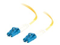 C2G LC-LC 9/125 OS1 Duplex Singlemode PVC Fiber Optic Cable (LSZH) - Patch-kabel - LC enkelläge (hane) till LC enkelläge (hane) - 30 m - fiberoptisk - duplex - 9 / 125 mikrometer - OS1 - halogenfri - gul 85612