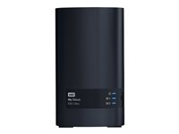 WD My Cloud EX2 Ultra WDBVBZ0000NCH - Personlig molnlagringsenhet - 2 fack - RAID RAID 0, 1, JBOD - RAM 1 GB - Gigabit Ethernet - iSCSI support WDBVBZ0000NCH-EESN