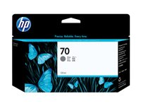 HP 70 - 130 ml - grå - original - DesignJet - bläckpatron - för DesignJet HD Pro MFP, T120, Z2100, Z3100, Z3100ps, Z3200, Z3200ps, Z5200, Z5400 C9450A