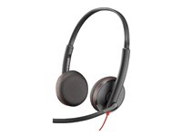 Poly Blackwire C3225 - Blackwire 3200 Series - headset - på örat - kabelansluten - 3,5 mm kontakt - svart - Skype-certifierat, Cisco Jabber-certifierad, Avaya-certifierad 7S4M7AA