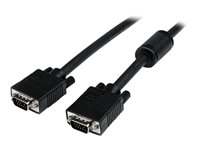StarTech.com 3 m koaxialvideokabel för VGA-skärm med hög upplösning - HD15 till HD15 M/M - VGA-kabel - HD-15 (VGA) (hane) till HD-15 (VGA) (hane) - 3 m - formpressad, tumskruvar - svart MXTMMHQ3M