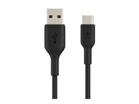 Belkin BoostCharge - USB-kabel - 24 pin USB-C (hane) till USB (hane) - 15 cm - svart CAB001BT0MBK