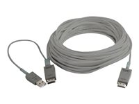 C2G TruLink High Speed HDMI Active Optical Cable (AOC) - HDMI-förlängningskabel - HDMI hane till HDMI hane - 20 m - grå 82014