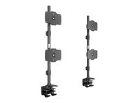Multibrackets M - Monteringssats (2 klämmor, 2 ställ) - för 4 LCD-bildskärmar - aluminium, stål - svart - skärmstorlek: 24"-32" - disk-monteringsbar 7350105212734