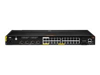 HPE Aruba 4100i - Switch - 20 x 10/100/1000 (PoE Class 4) + 4 x 10/100/1000 (PoE Class 6) + 4 x SFP+ - rackmonterbar - PoE Class 4 / PoE Class 6 JL818A#ABB