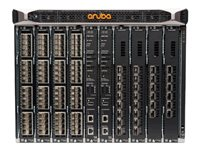 HPE Aruba 8400 8-slot Chassis - Switch - 32 x 10 Gigabit Ethernet + 6 x 40 Gigabit / 100 Gigabit QSFP28 - rackmonterbar - med 2x 8400X FabricModules, 1x Management Module, 1x 32-port 10G Module, 1x 6-port 40/100G Module JL376A#ABB