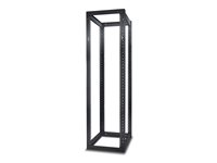 APC NetShelter 4 Post Open Frame Rack - Rack - svart - 44U - för P/N: SMX2000RMLV2UNC, SRT5KRMXLT-5KTF, SUA5000RMI5U AR203A