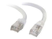 C2G Cat6a Booted Shielded (STP) Network Patch Cable - Patch-kabel - RJ-45 (hane) till RJ-45 (hane) - 10 m - STP - CAT 6a - formpressad, hakfri, tvinnad - vit 89941