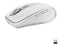 Logitech MX Anywhere 3 - Mus - laser - 6 knappar - trådlös - Bluetooth, 2.4 GHz - trådlös USB-mottagare - ljusgrå 910-005989