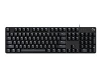 Logitech G G413 SE - Tangentbord - bakgrundsbelyst - USB - AZERTY - fransk - tangentbrytare: Tactile - svart 920-010435