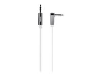 Belkin MIXIT Aux Cable - Ljudkabel - mini-phone stereo 3.5 mm hane till mini-phone stereo 3.5 mm hane - 91 cm - svart - 90° kontakt, platt AV10128BT03