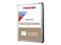 Toshiba N300 NAS - Hårddisk - 16 TB - inbyggd - 3.5" - SATA 6Gb/s - 7200 rpm - buffert: 512 MB HDWG31GUZSVA