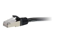 C2G Cat6a Booted Shielded (STP) Network Patch Cable - Patch-kabel - RJ-45 (hane) till RJ-45 (hane) - 10 m - STP - CAT 6a - formpressad, hakfri, tvinnad - svart 89932